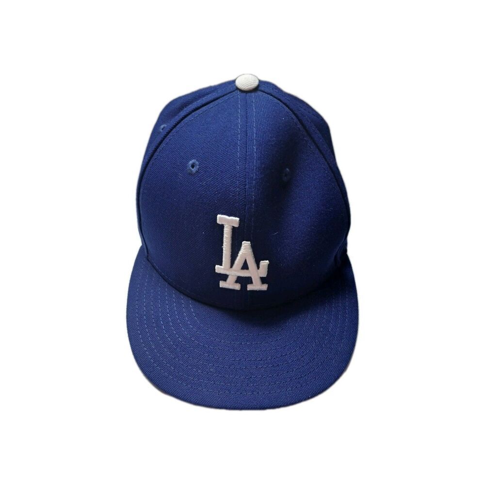 New Era 59FIFTY LA Dodgers Fitted Cap Blue MLB Baseball Hat Size 7 1/2